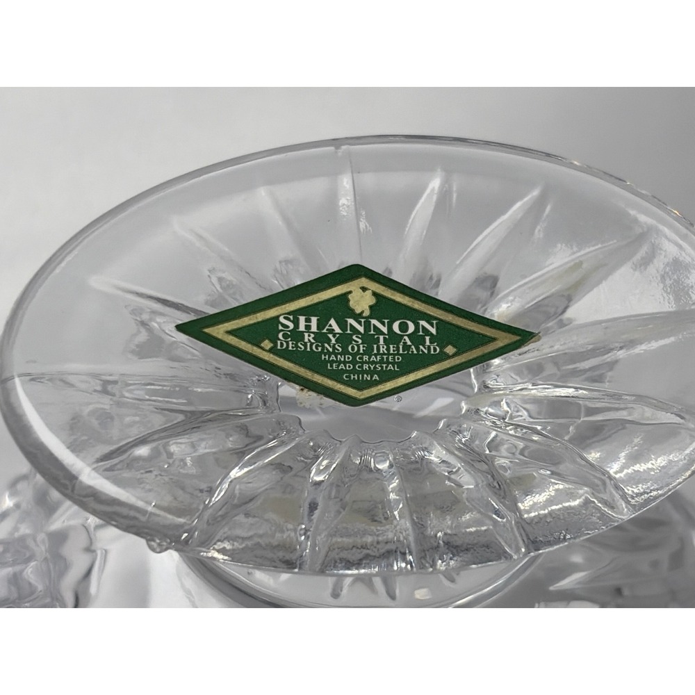 Shannon Crystal Designs of Ireland Lead Crystal Footed Gravy Boat Sauce Pitcher - Picture 4 of 5